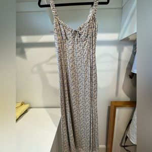 Reformation Floral Maxi Dress in Cream and Blue
